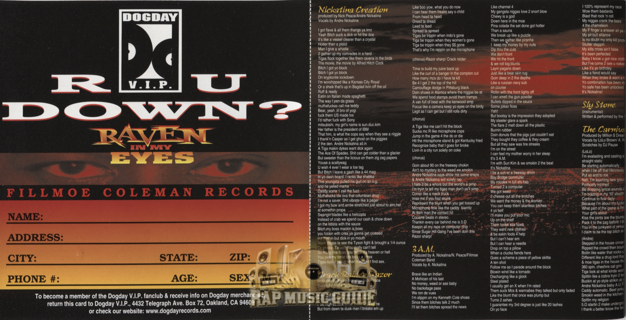 洋楽 ANDRE NICKATINA/RAVEN IN MY EYES/G-RAP ANDRE NICKATINA/RAVEN IN MY EYES/G-RAP 洋楽
